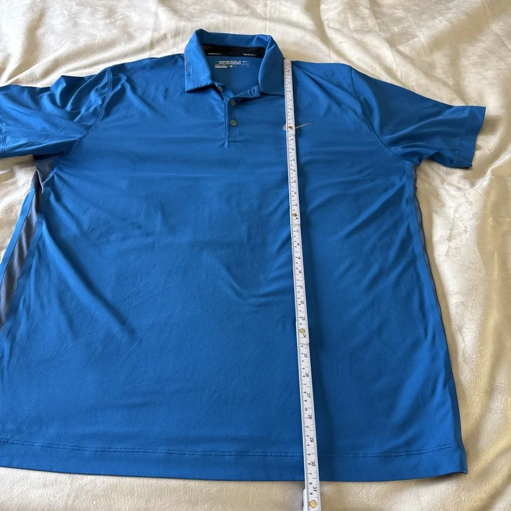 Nike Golf Dri-FIT Men's Cobalt Blue Polo Shirt Size XL Short Sleeve Performance
